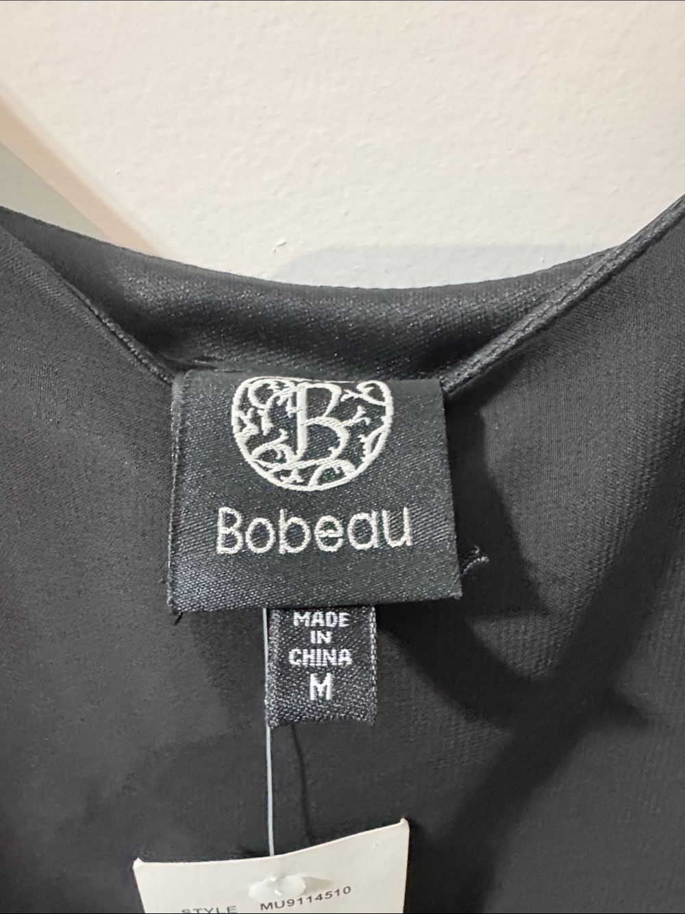 bobeau Black Slip Dress with Lace Hem - Picture 2 of 7